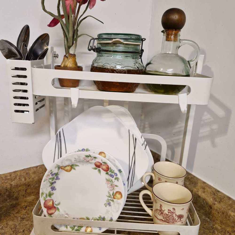 White Kitchen Dish Rack